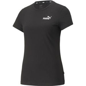 Puma, Tops, Dames, Zwart, S, Katoen, Zwarte Dames Small Logo T-shirt