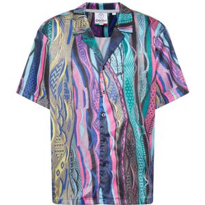 Carlo Colucci, Overhemden, Heren, Veelkleurig, XL, Stijlvol All-Over Print Overhemd