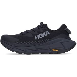 Hoka One One, Schoenen, Dames, Zwart, 43 1/3 EU, Polyester, Skyline Float Buitenschoen Vetersluiting