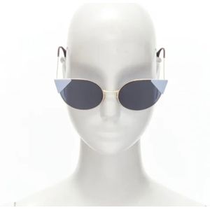 Fendi Vintage, Pre-owned, Dames, Blauw, ONE Size, Pre-owned Fabric sunglasses