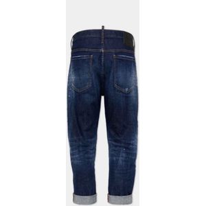 Dsquared2, Jeans, Heren, Blauw, M, Katoen, Gescheurde Straight Leg Jeans