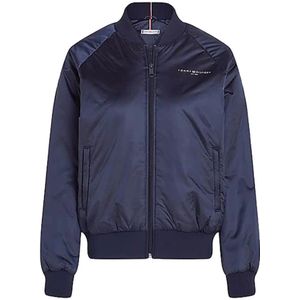 Tommy Hilfiger, Jassen, Dames, Blauw, S, Reguliere Bomberjack Dessert Hemel