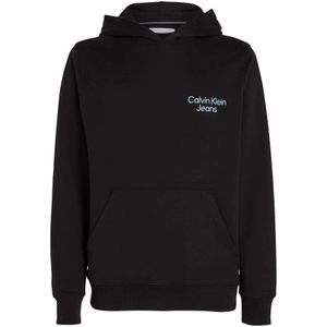 Calvin Klein Jeans, Sweatshirts & Hoodies, Heren, Zwart, L, 3D Meta Monogram Hoodie