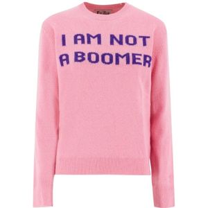 MC2 Saint Barth, Dameskleding Gebreide Kleding Not Boomer 21d Aw 23 Roze, Dames, Maat:S