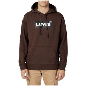 Levi's, Sweatshirts & Hoodies, Heren, Bruin, S, Capuchon