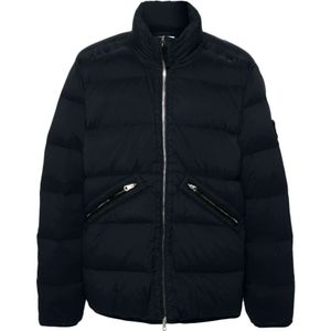 Stone Island, Jassen, Heren, Blauw, M, Blauwe Casual Kleding voor Mannen