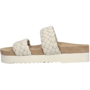 Maruti, Schoenen, Dames, Wit, 37 EU, Suède, Off-White Gevlochten Slipper Bola