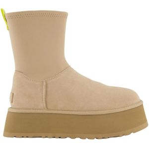 Ugg, Schoenen, Dames, Beige, 40 EU, Wol, Klassieke Dipper Laarzen