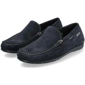 Mephisto, Schoenen, Heren, Blauw, 42 1/2 EU, Suède, Algoras Heren Suède Mocassin - Blauwe Jeans