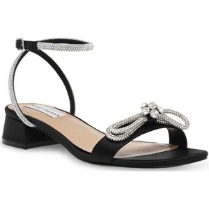 Steve Madden, Zwarte platte sandalen voor modebewuste vrouwen Zwart, Dames, Maat:39 EU