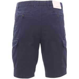 Briglia, Korte broeken, Heren, Blauw, M, Katoen, Blauwe Cargo Linnen Katoen Shorts