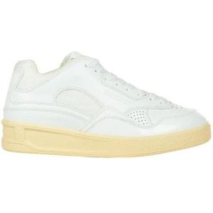 Jil Sander, Lage Basketbalschoenen Wit, Dames, Maat:38 EU