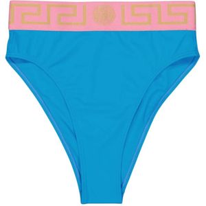 Versace, Ondergoed, Dames, Blauw, S, Greca Border Swim Culottes