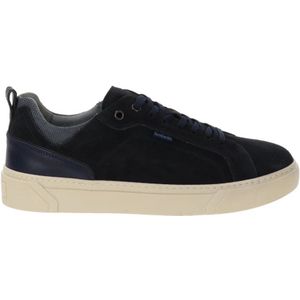 Nerogiardini, Schoenen, Heren, Blauw, 42 EU, Leer, Leren Heren Sneakers Stijlvol Comfort