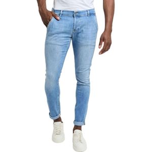 Dondup, Jeans, Heren, Blauw, W33, Blauwe Skinny Fit Jeans Amerikaanse Stijl
