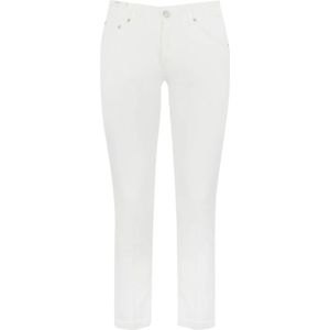 PT Torino, Jeans, Heren, Wit, W34, Denim, Slim Fit Witte Denim Broek
