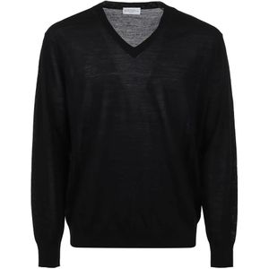 Ballantyne, V Neck Pullover Zwart, Heren, Maat:S