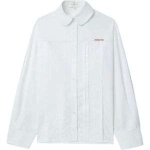Shushu/Tong, Witte Katoenen Kantoverhemd Wit, Dames, Maat:XS