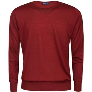 Hindustrie, Truien, Heren, Rood, 3Xl, Wol, Merino Wol Crewneck Sweater