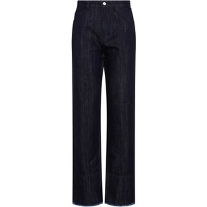 Victoria Beckham, Jeans, Dames, Blauw, W27, Katoen, Blauwe High Waist Tapered Jeans