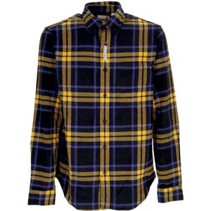 Timberland, Overhemden, Heren, Veelkleurig, L, Katoen, Klassieke Geruite Flanellen Shirt Zwart