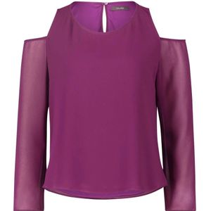 vera mont, Blouses & Shirts, Dames, Paars, L, Schouderloze blouse met elegante uitsparingen