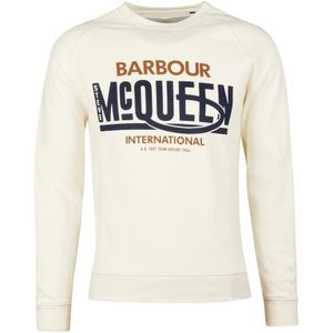 Barbour, Randall Crew Sweatshirt in Whisper White Wit, Heren, Maat:XL