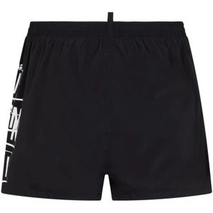 Dsquared2, Badkleding, Heren, Zwart, S, Zwart Zeekleding Boxer Midi