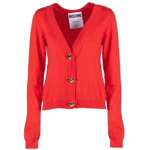 Moschino, Cardigans Rood, Dames, Maat:M