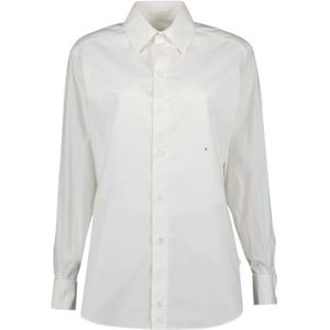 Maison Margiela, Blouses & Shirts, Dames, Wit, S, Klassieke Oversized Poplin Shirt