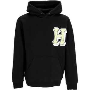 Huf, Dikke Hoodie voor Mannen Zwart, Heren, Maat:M