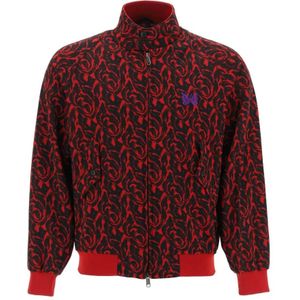 Baracuta, Gebloemd Jacquard Track Jacket met Vlinder Borduursel Veelkleurig, Heren, Maat:L