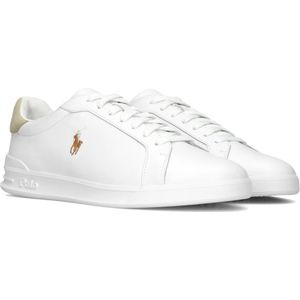 Ralph Lauren, Schoenen, Heren, Wit, 43 EU, Suède, Witte HRT Court Lage Sneakers