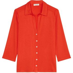 Marc O'Polo, Blouses & Shirts, Dames, Rood, M, Reguliere jerseyblouse