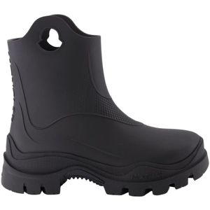 Moncler, Schoenen, Dames, Zwart, 37 EU, Regenlaarzen Waterdicht Instap Ronde Neus