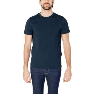 Peuterey, Tops, Heren, Blauw, L, Katoen, Heren T-Shirt Lente/Zomer Collectie