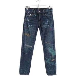 Ralph Lauren Pre-owned, Pre-owned, Dames, Blauw, S, Katoen, Pre-owned Cotton jeans