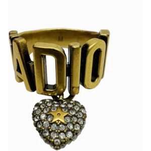 Dior Vintage, Pre-owned, Dames, Geel, ONE Size, Pre-owned Metal rings