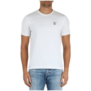 Aeronautica Militare, Tops, Heren, Wit, L, Katoen, Regular Fit Katoenen T-shirt met Logo Borduurwerk