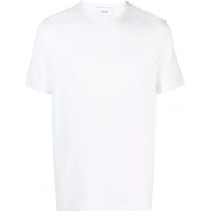 Lardini, Tops, Heren, Wit, 2Xl, Wol, Wollen Jersey T-shirt