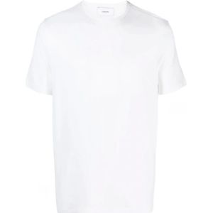 Lardini, Wollen Jersey T-shirt Wit, Heren, Maat:S