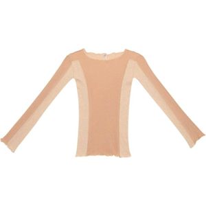 Baserange, Tops, Dames, Beige, M, Katoen, Biologisch Katoenen Longsleeve Tee - Rose Camel