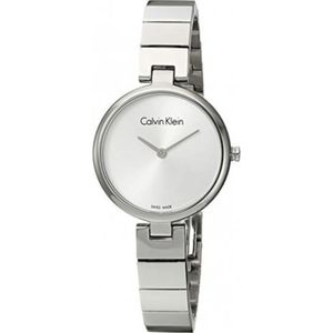 Calvin Klein, Accessoires, Dames, Grijs, ONE Size, Zilveren Quartz Horloge - Stijlvol en Duurzaam