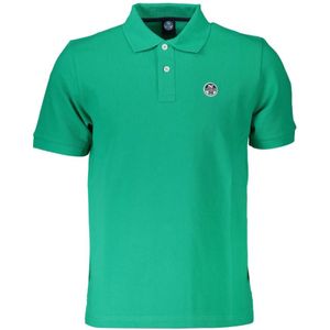 North Sails, Groene Katoenen Poloshirt met Logo Groen, Heren, Maat:L