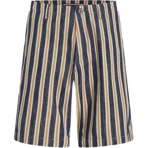 Tommy Hilfiger, Gestreepte heren Bermuda shorts Blauw, Heren, Maat:W31