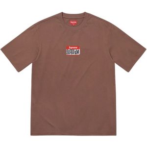 Supreme, Tops, Heren, Bruin, M, Katoen, Beperkte Oplage Bruine Naamplaat Top