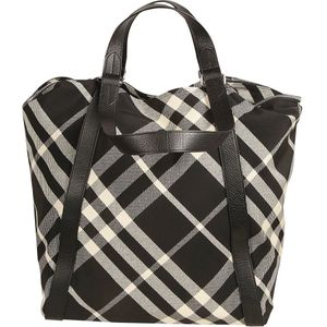 Burberry, Tassen, Heren, Zwart, ONE Size, Katoen, Stijlvolle Tote Tas voor Mannen