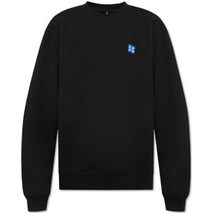 Ader Error, Sweatshirts & Hoodies, unisex, Zwart, XL, Katoen, Katoenen sweatshirt