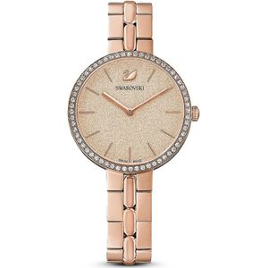Swarovski, Accessoires, Dames, Roze, ONE Size, Cosmopolitan Horloge - Zwitserse Elegantie in Roze met Roségouden Metalen Armband