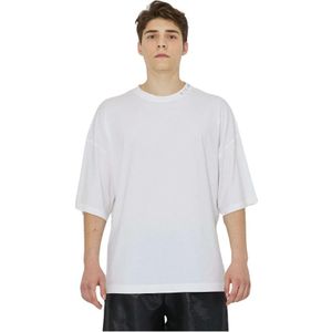 John Richmond, Tops, Heren, Wit, XL, Katoen, Logo Ronde Hals Korte Mouw T-shirt